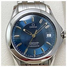 Auth OMEGA 36mm Seamaster Blue Dial Stainless Steel Men's Watch 2501.81