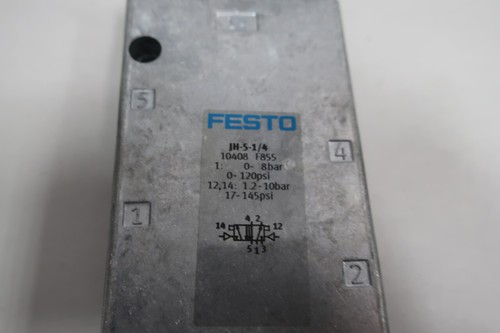 Válvula neumática Festo JH-5-1/4 10408 1/4 pulgada 145 psi - Imagen 4 de 9