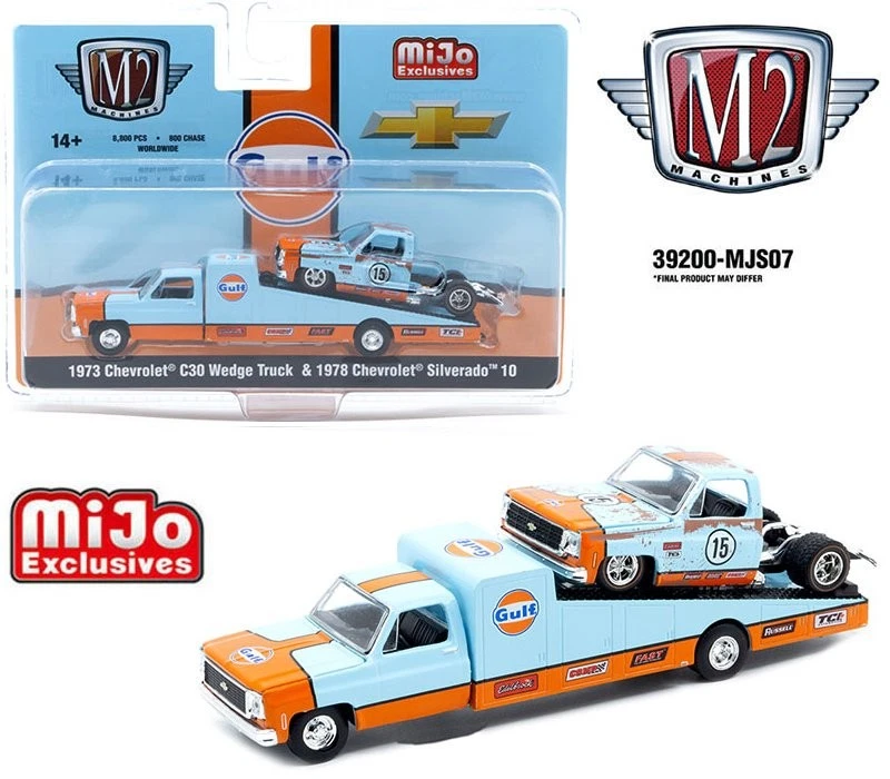 CHEVROLET C30 Ramp Truck + Silverado 10 - GULF - M2 1:64 - Bild 2 von 4