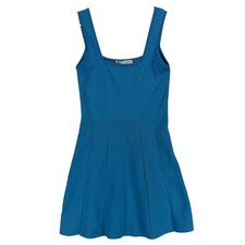 Zara Dress Womens Medium Blue Square Neck Fit & Flare Knit Sundress Mini NWT
