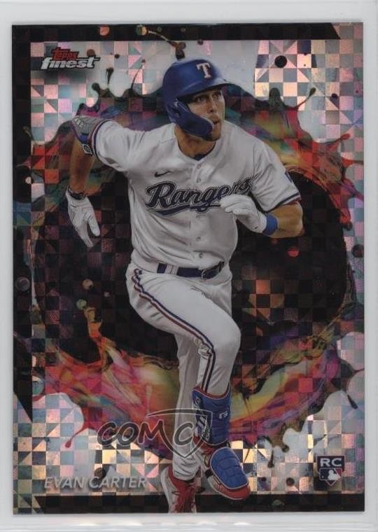 2024 Topps Finest Rare Checkerboard Refractor Evan Carter #290 uk2