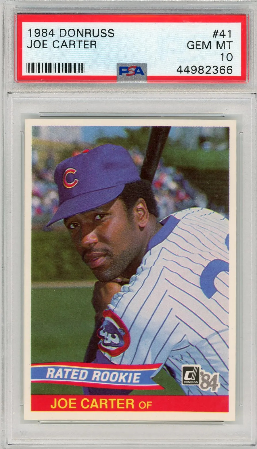 1984 Donruss Joe Carter #41 PSA 10