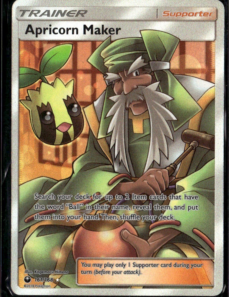 Apricorn Maker Full Art Ultra Rare SM Celestial Storm 161/168 Supporter Holo Pok