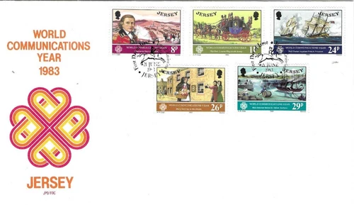 Jersey Comm/FDC - World Comms Year -  1983 (JES295)