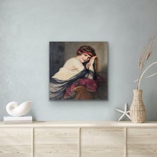 "vintage painting, Victorian woman " Canvas Wall Art Picture Print