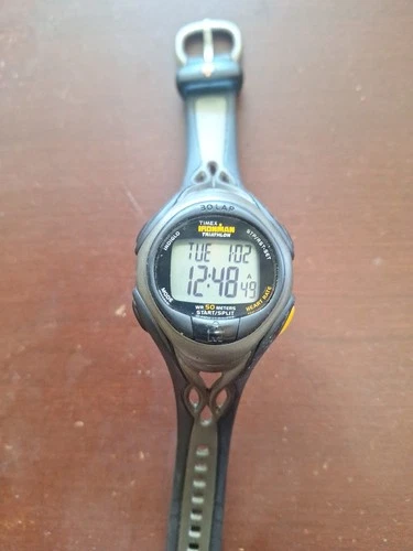 Vintage Men’s Timex Ironman Triathlon Indiglo 30 Lap Heart Rate RSS 210 584 WR50