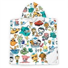 Boys Girls Hooded Bath Towel Soft Absorbent Quick-Drying Buckle Bath Towel