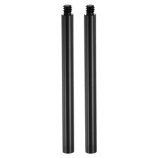 4" Metal Extension Rod, 2Pcs 1/4"-20 Female  Male Thread Tripod Tube Black