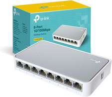 Tp-Link TL-SF1008D 8-Port 10/100 Mbps Desktop Ethernet Switch/Hub, Ethernet Spli