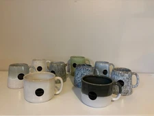 New Barcela Handmade Stoneware Mugs Made In Portugal- Huge Lot