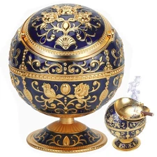 Windproof Ashtray with Lids Metal Portable Cigarette Ashtray for Outdoors and...