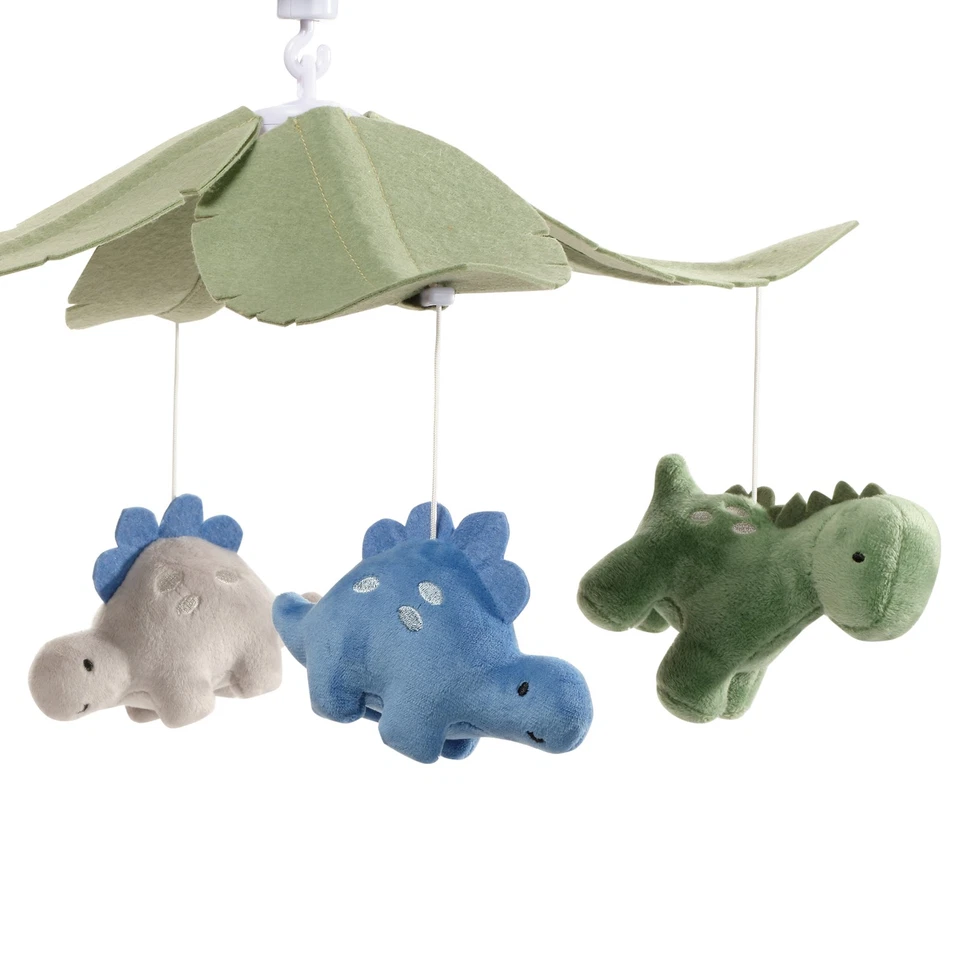 Lambs & Ivy Dino-Might Multicolor Dinosaur Musical Baby Crib Mobile Soother Toy - Image 4 of 4