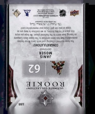 2021-22 Ultimate Collection #188 J.J. Moser Rookies Jersey #/699