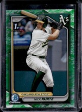2024 Bowman Draft Nick Kurtz Chrome Lunar Glow Refractor 1st #BDC-56 Athletics
