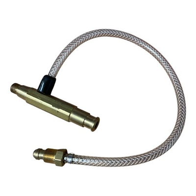 #ad 20” Pneumatic Pressure Gauge Test Hose Assembly 1 4” NPT Brass 214 2 214 $34.99