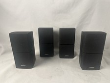 Lot of 4 Bose Acoustimass Double Cube Surround Speakers Black w Original Boxes