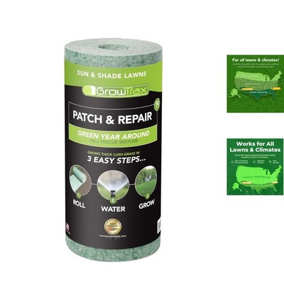 Biodegradable Grass Seed Mat - -Round Green 50 Sq Ft Quick Fix Solution