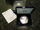1999-P US Mint Proof American Eagle One Dollar 1oz Silver Bullion Coin Box & COA