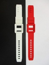 Red  White Silicone Watch Band Wrist Strap Skin Cover Apple iPod Nano 6th gen