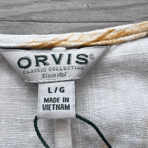 Orvis Classic Collection Leaf Print Sleeveless Dress - Size L - Photo 3/10