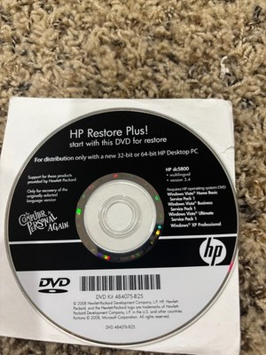 HP compaq operating system dvd  DC5800 ver 3.3 484075-b24