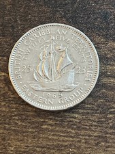 1965 Eastern Caribbean Territories 25 Cents Beautiful Actual Coin TC1719*