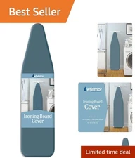 Durable Scorch Resistant Ironing Board Cover in Solid Blue - Fits Standard Sizes