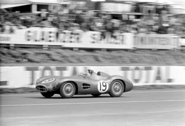1957 Le Mans Aston Martin DBR1 Driven by Roy Salvadori Vintage Photo
