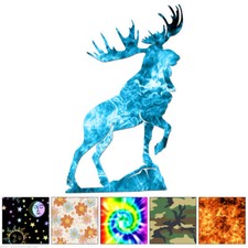 Moose Elk - Decal Sticker - Multiple Patterns  Sizes - ebn7147
