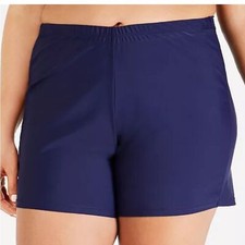 Island Escape Swim Shorts Swimsuit Navy Plus size 16W NWT
