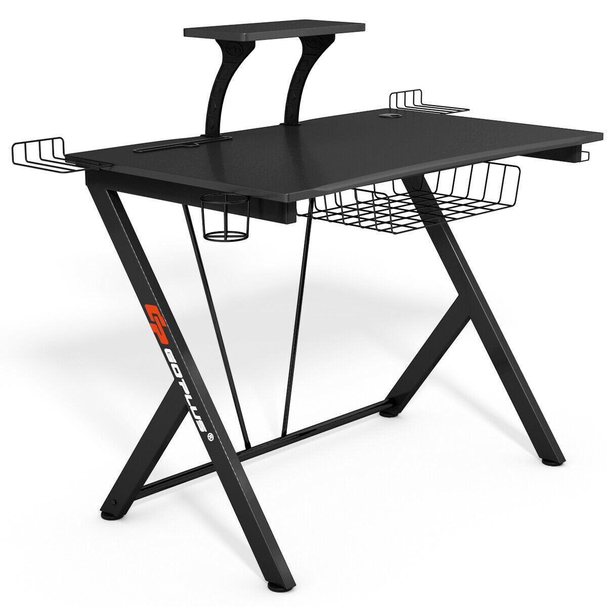 Gaming Desk Computer Desk PC Table Workstation with Headphone Hook & Cup Holder-image