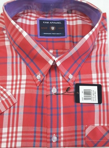 Mens Kam Short Sleeve Shirt Big Tall 
