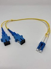 1ft Fiber Optic Adapter Cable LC Male -SC Female Singlemode 9/125 Duplex