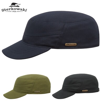 Sterkowski PATROL Gewachste Baumwolle Militärmütze Elegant Schwarz / Grün / Blau