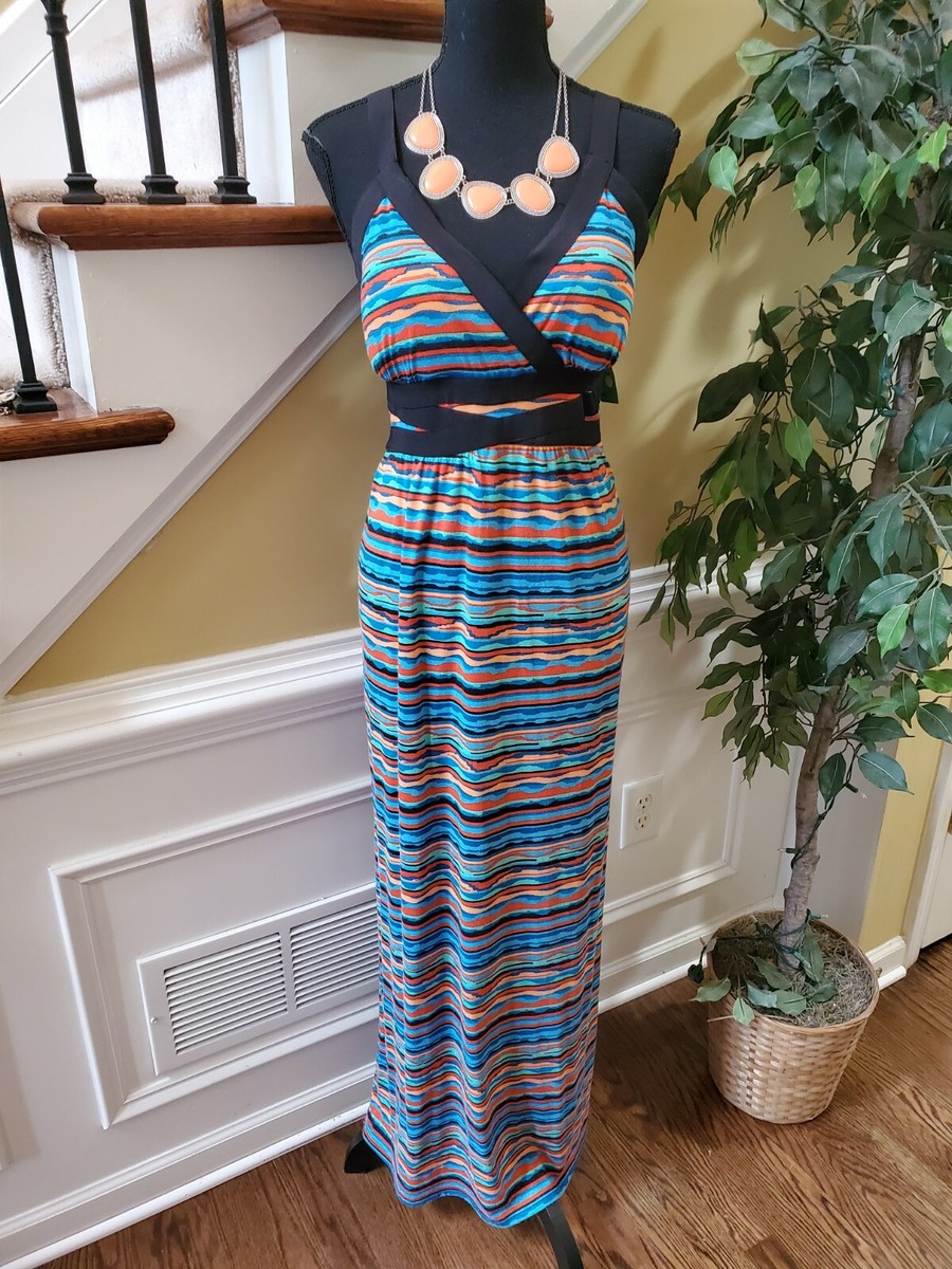 Miss Tina by Tina Knowles Women Blue Casual Dress L | eBay
