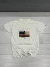 Vintage 80s  Born In The USA Harley-Davidson T Shirt Y2K Crazy Very Rare Sz XL