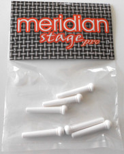 BUY ONE GET ONE FREE Set 6 Meridian Acoustic White/Black Dot Plastic Bridge Pins