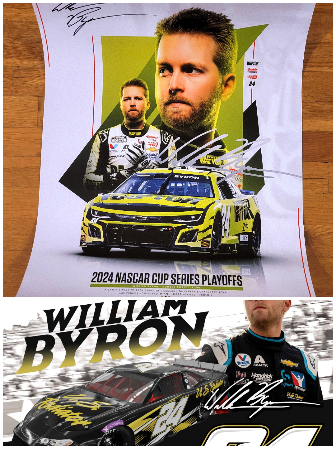 William Byron Autographed 2024 Limited Edition NASCAR Poster Rare