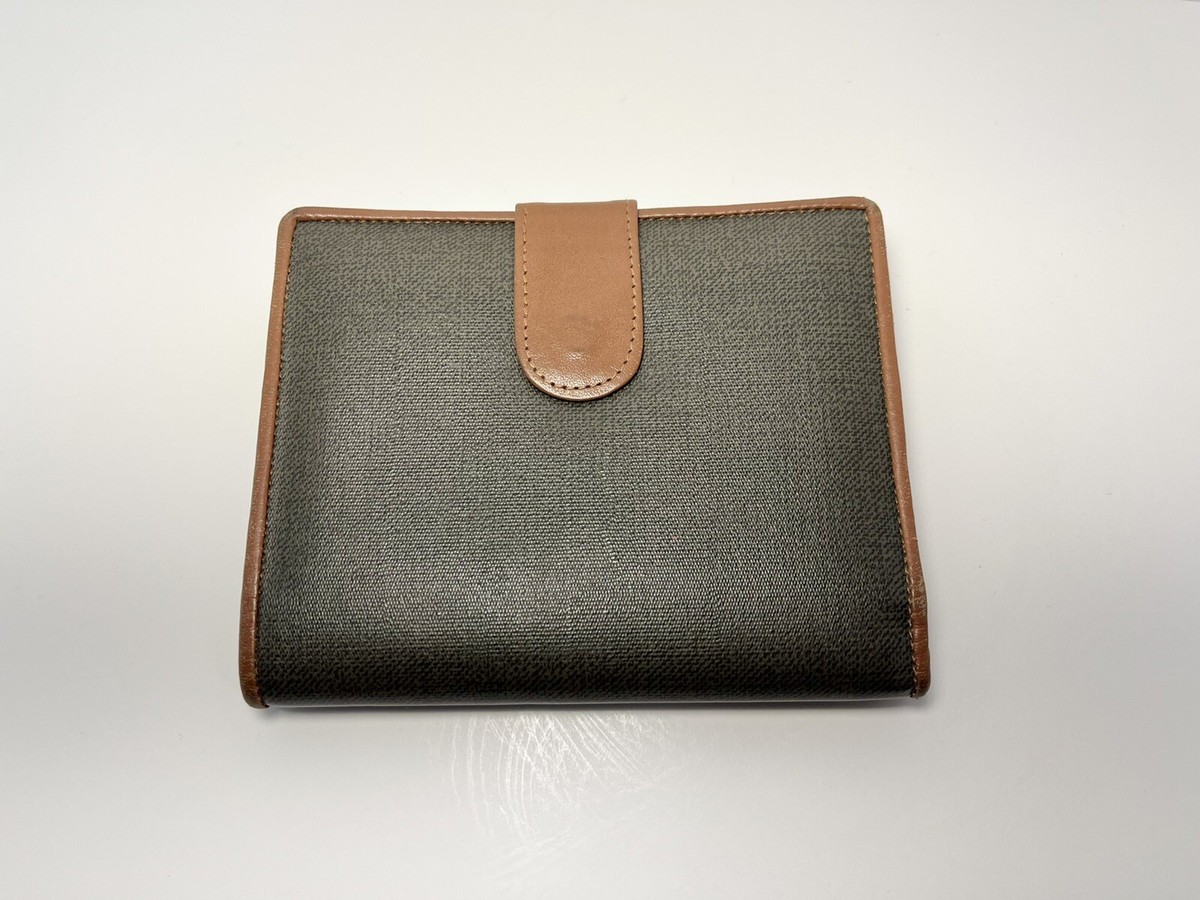 Vintage CHRISTIAN DIOR Green & Brown Leather Wallet Bifold Vintage CHRISTIAN DIOR Green & Brown Leather Wallet Bifold