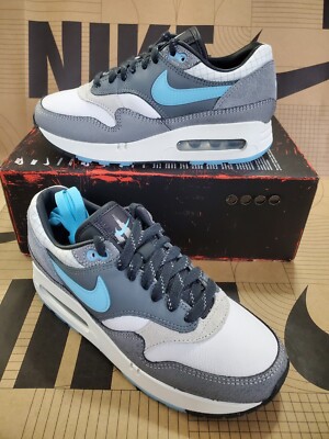 Men's Nike Air Max 1 '86 PRM White/Blue Chill-Cool Grey FQ8742 100 Men's Size 6