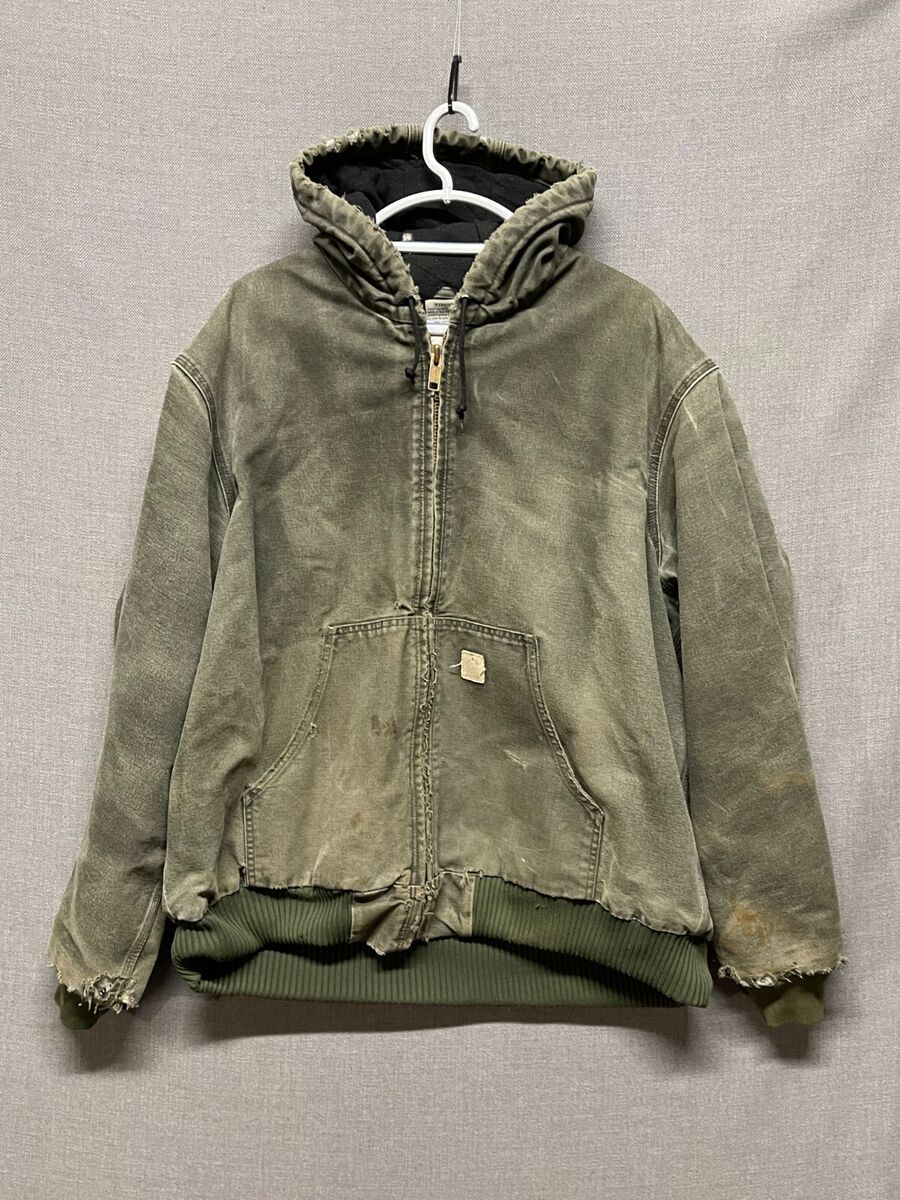 Carhartt Duck Canvas Jacket Mens XL J130 MOS Green Carhartt Duck Canvas Jacket Mens XL J130 MOS Green