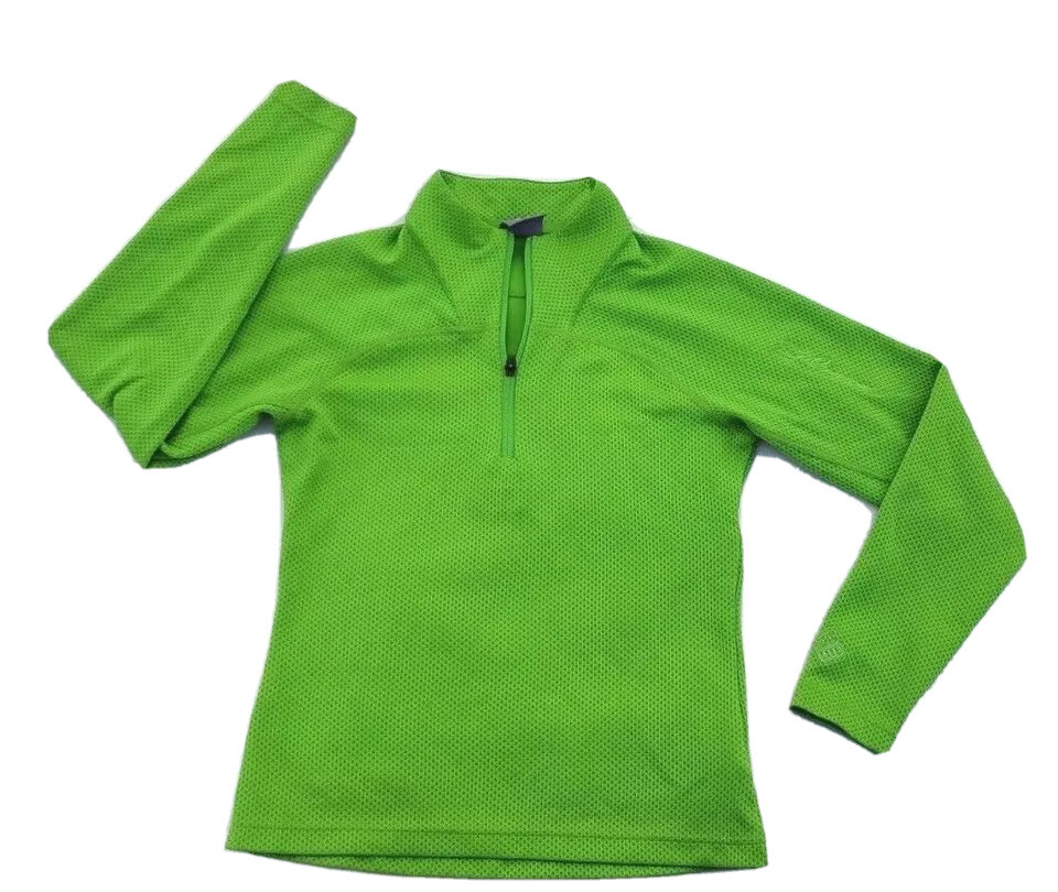 Salomon camicia donna maglia manica lunga piccola verde quarto zip