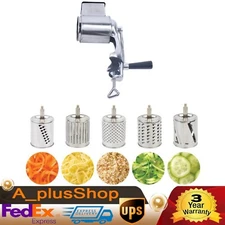 Kitchen Manual Rotary Vegetable Grater Cheese Slicer Grinder Vegetable Shredder!