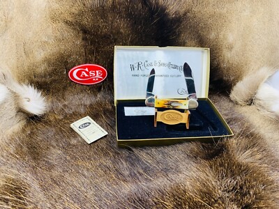 1990 Case Ltd. Ed. Hunter's Dream Canoe Knife Stag Handles Mint In Collector Box