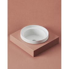 Lavandino Lavabo Appoggio/Incasso Design Fuori Scala  in Ceramica Diam. 40 cm