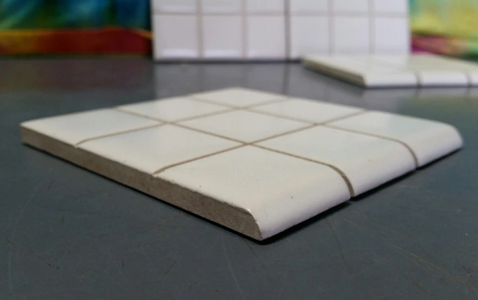 Azulejo de baño y cocina de cerámica NOS - - Pared brillante National Lifetime blanco 73ct Foto 2 de 4