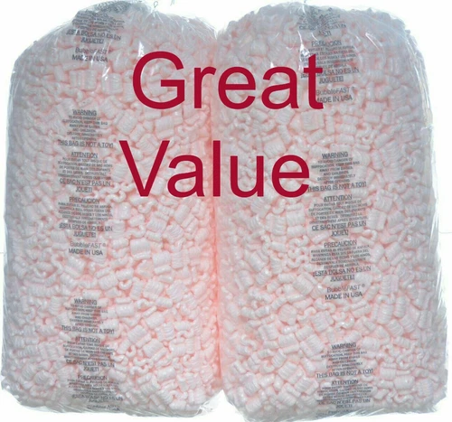 Packing Peanuts 7 cu ft lot 2 x 3.5 cu ft  Bags Pink Anti Static USA Seller  - Picture 1 of 12
