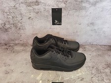 Size 6Y Nike Air Max 90 LTR GS Youth Kids Running Shoe All Black CD6864 001