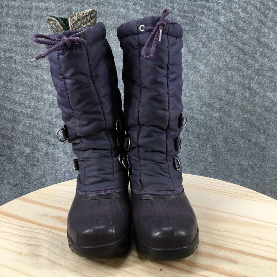 Sorel водонепроницаемый зимние ботинки утка женщин 6 фиолетовый середины икры круглый носок войлок - Изображение 4 из 4