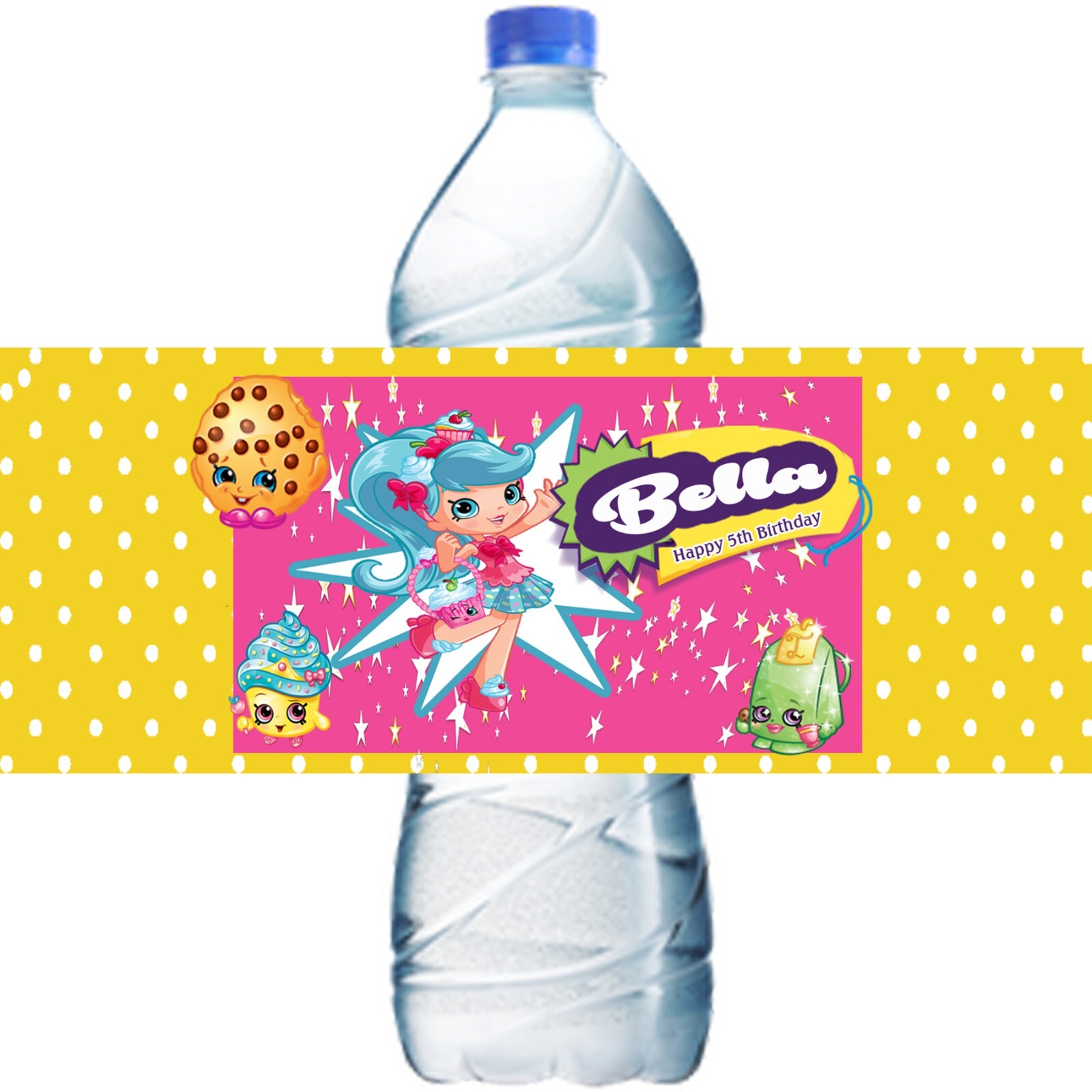 (10) Personalized SHOPKINS Glossy Water Bottle Labels, Party Favors, 2 ...